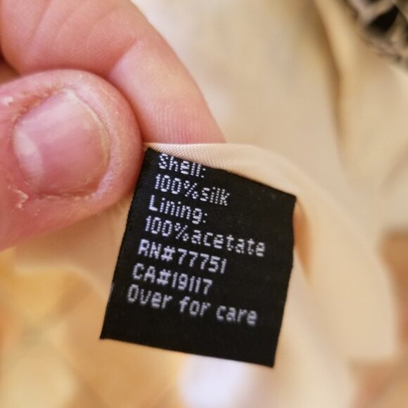 **VINTAGE** Betsey Johnson PURE SILK dress w/ handkerchief hemline - SIZE 8 - Picture 7 of 7